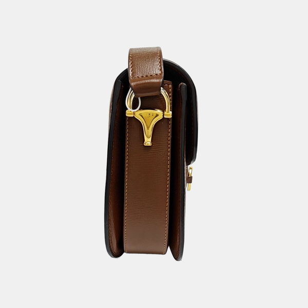 Horsebit 1955 Medium Monogram Coated Canvas Beige