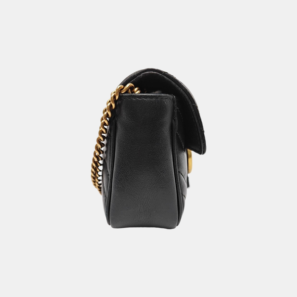 GG Marmont Mini Quilted Calfskin Black
