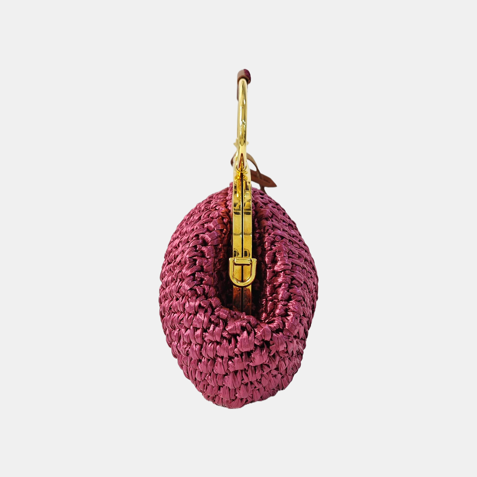 Straw Shoulder Bag Pink