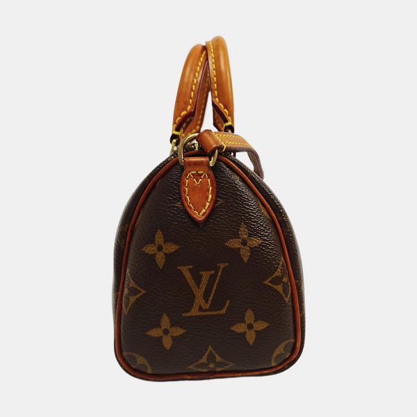 SPEEDY Nano Monogram Coated Canvas Brown