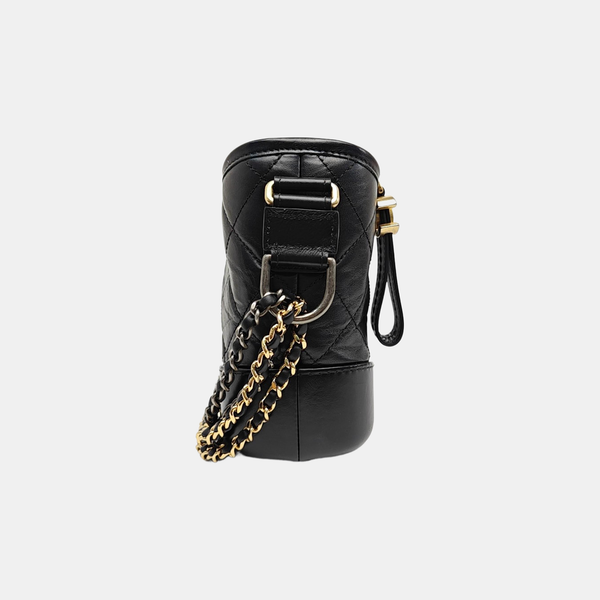 GABRIELLE Small Quilted Calfskin Black