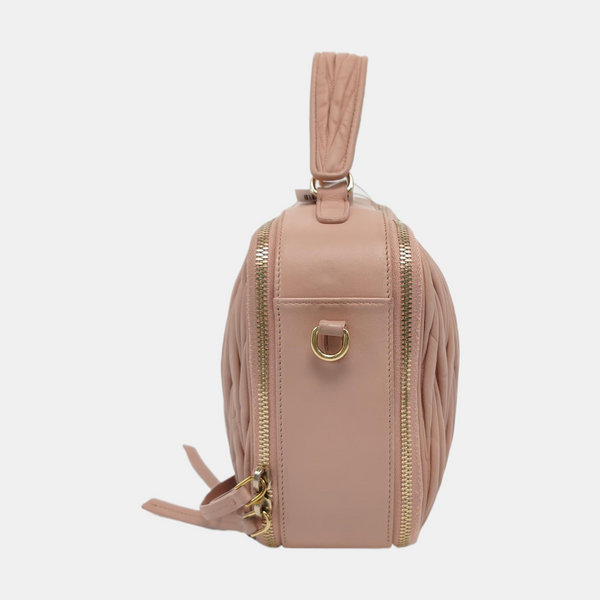 Quilted Lambskin Shoulder Bag Pink