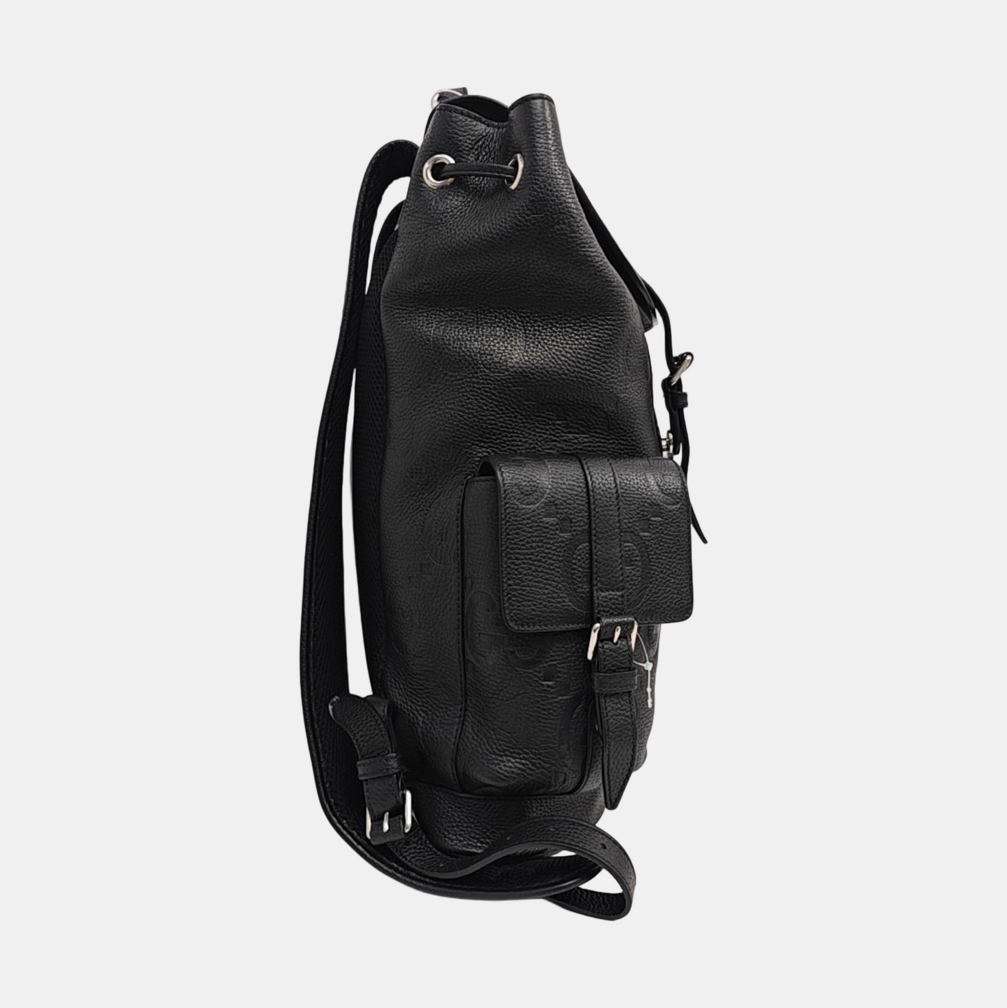 Monogram Calfskin Backpack Large Black