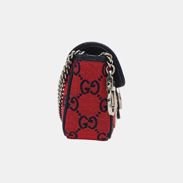 GG Marmont Mini Quilted Canvas Red