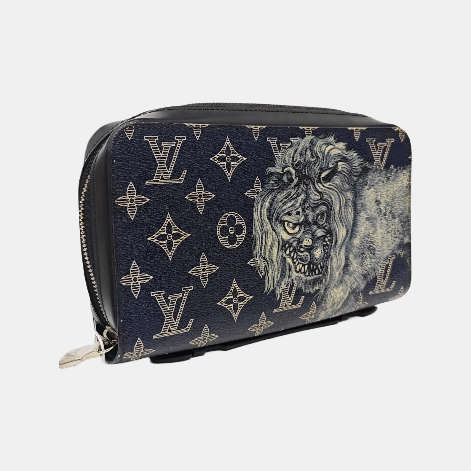 TROUSSE TOILETTE Monogram Coated Canvas Blue