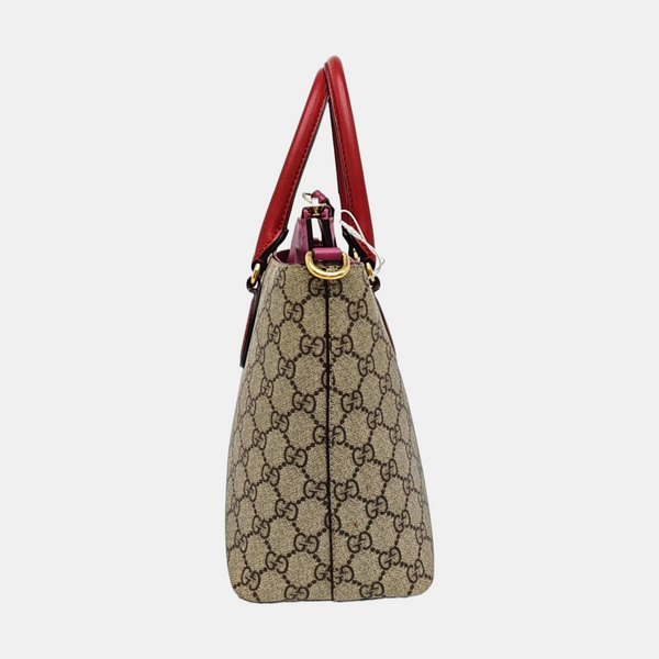 GG Blooms Monogram Coated Canvas Beige