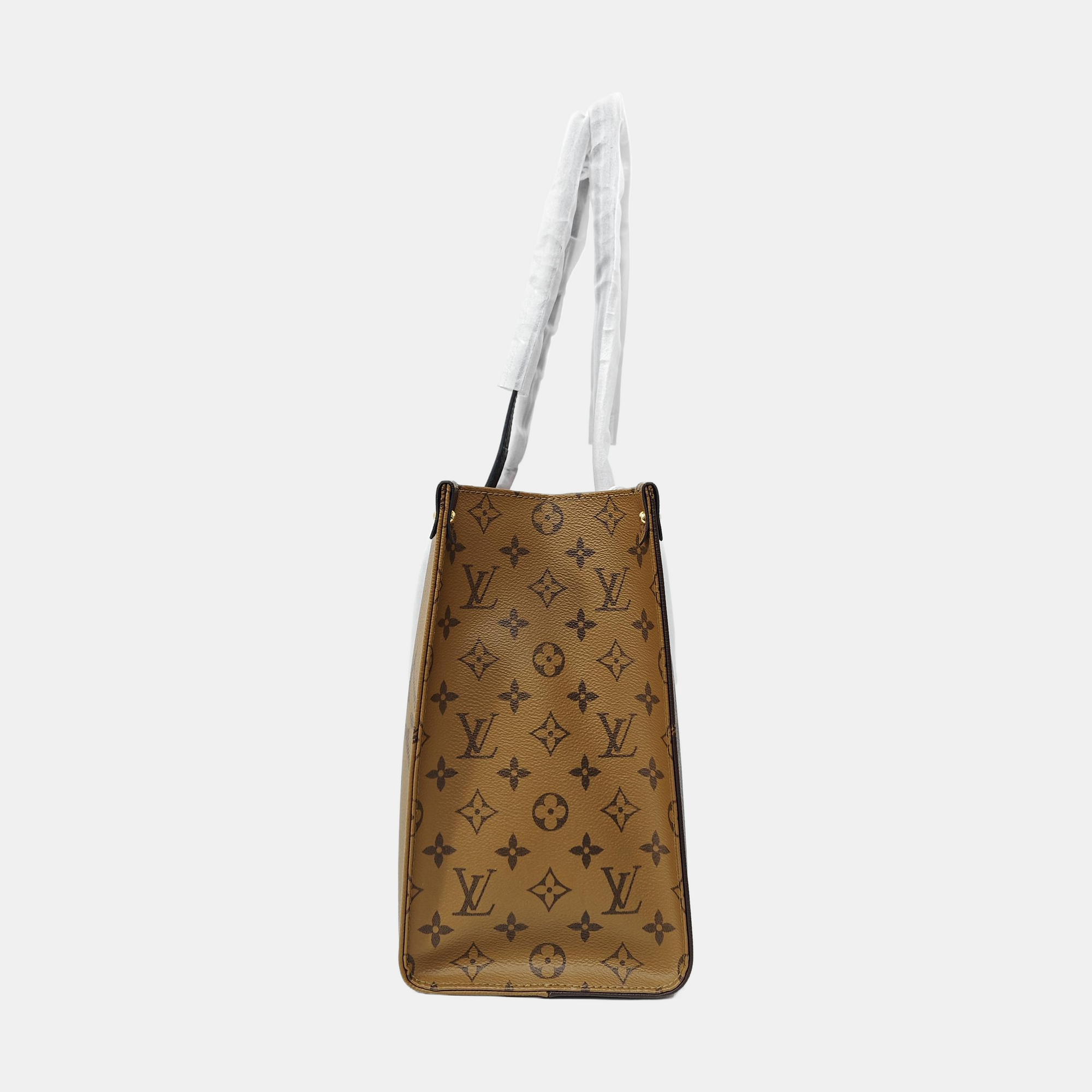 ONTHEGO MM Monogram Coated Canvas Brown