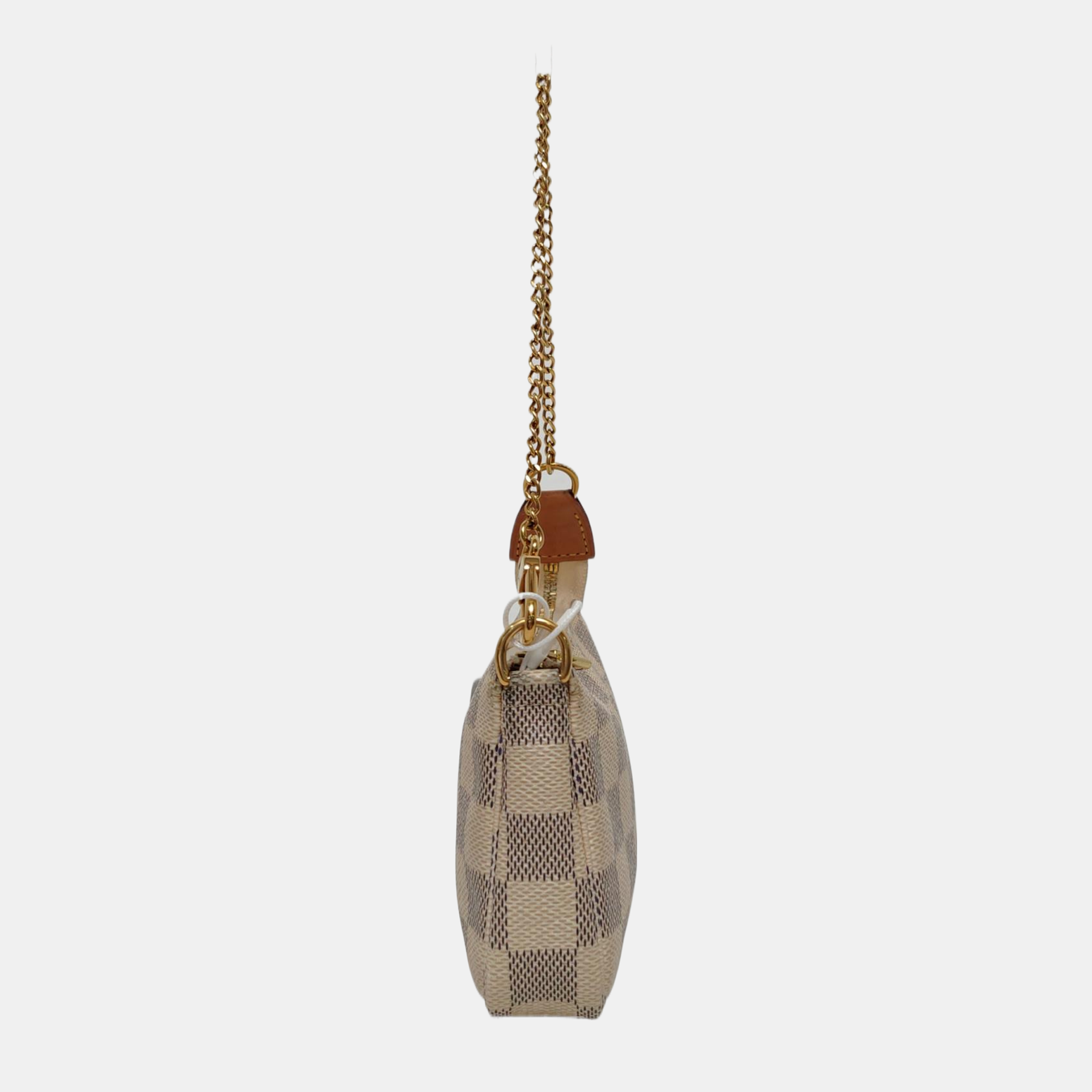 Authenticated pre-owned  ACCESSOIRES Mini Damier Azur Coated Canvas White - Top Handle Bag at Looply