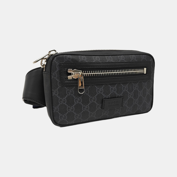 GG Supreme Monogram Coated Canvas Gray