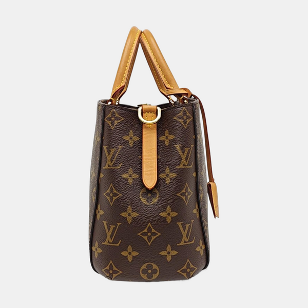 MONTAIGNE Monogram Coated Canvas Brown
