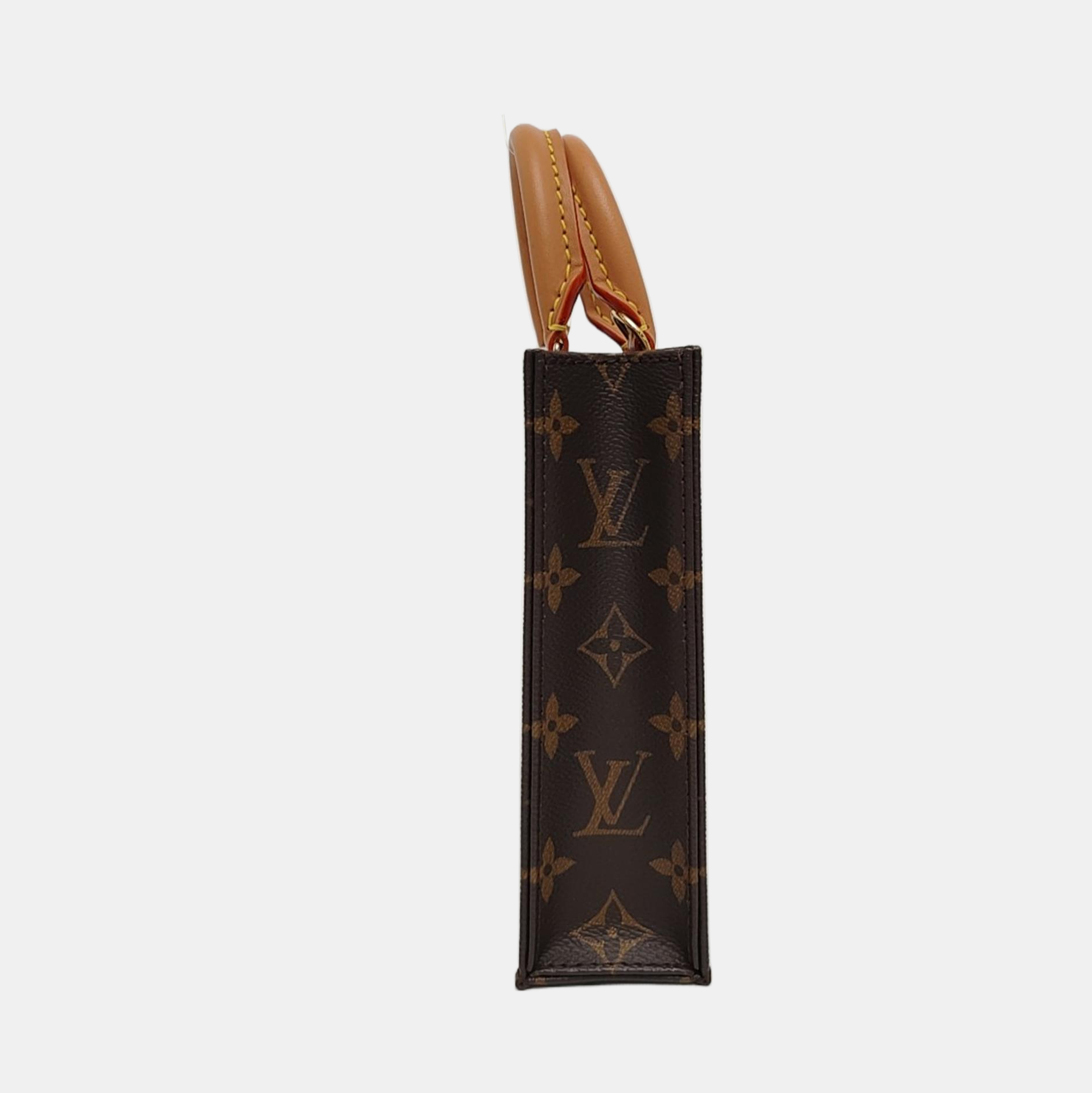 SAC PLAT Mini Monogram Coated Canvas Brown