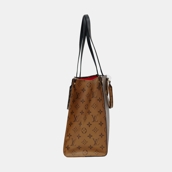 ONTHEGO MM Monogram Coated Canvas Brown