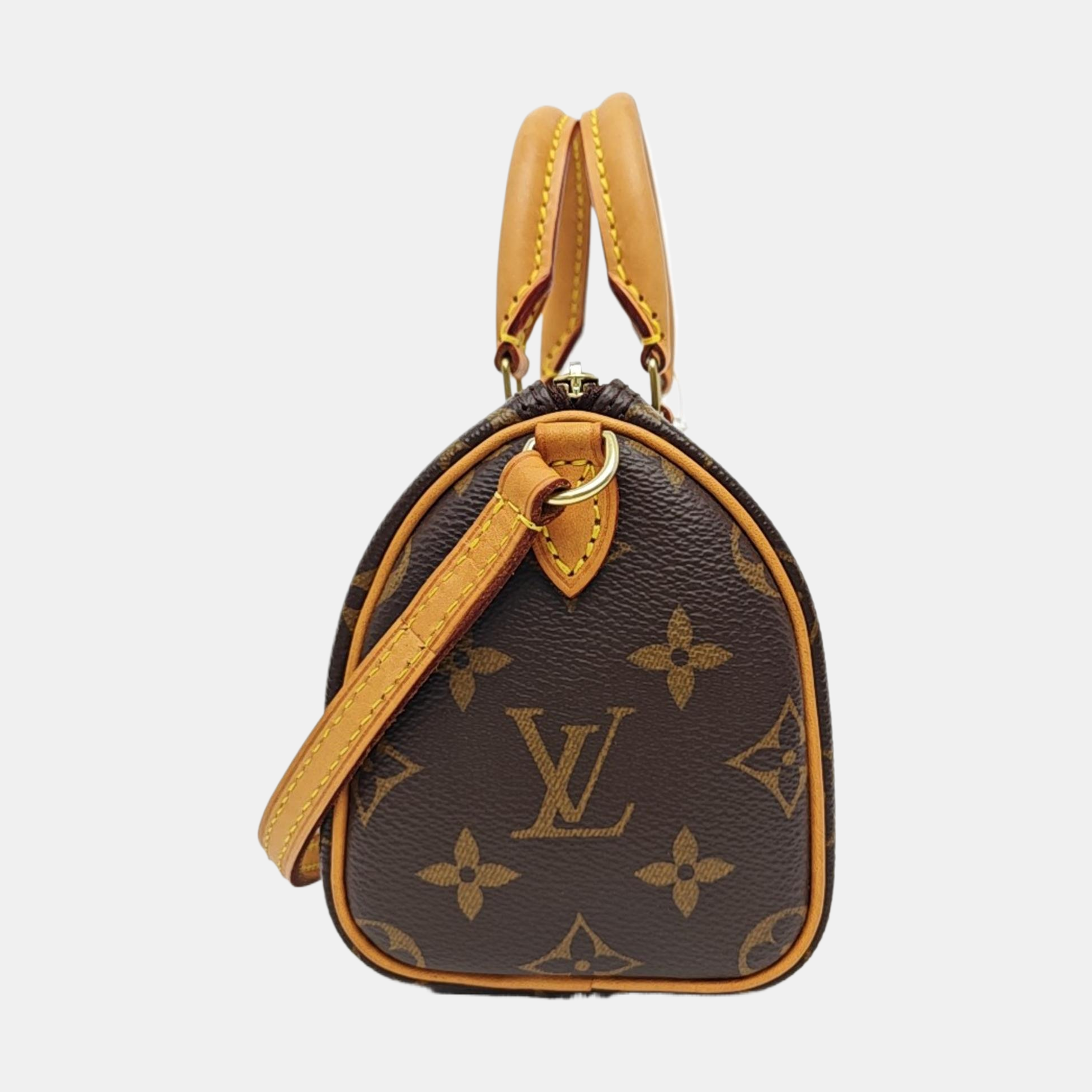 SPEEDY Nano Monogram Coated Canvas Brown