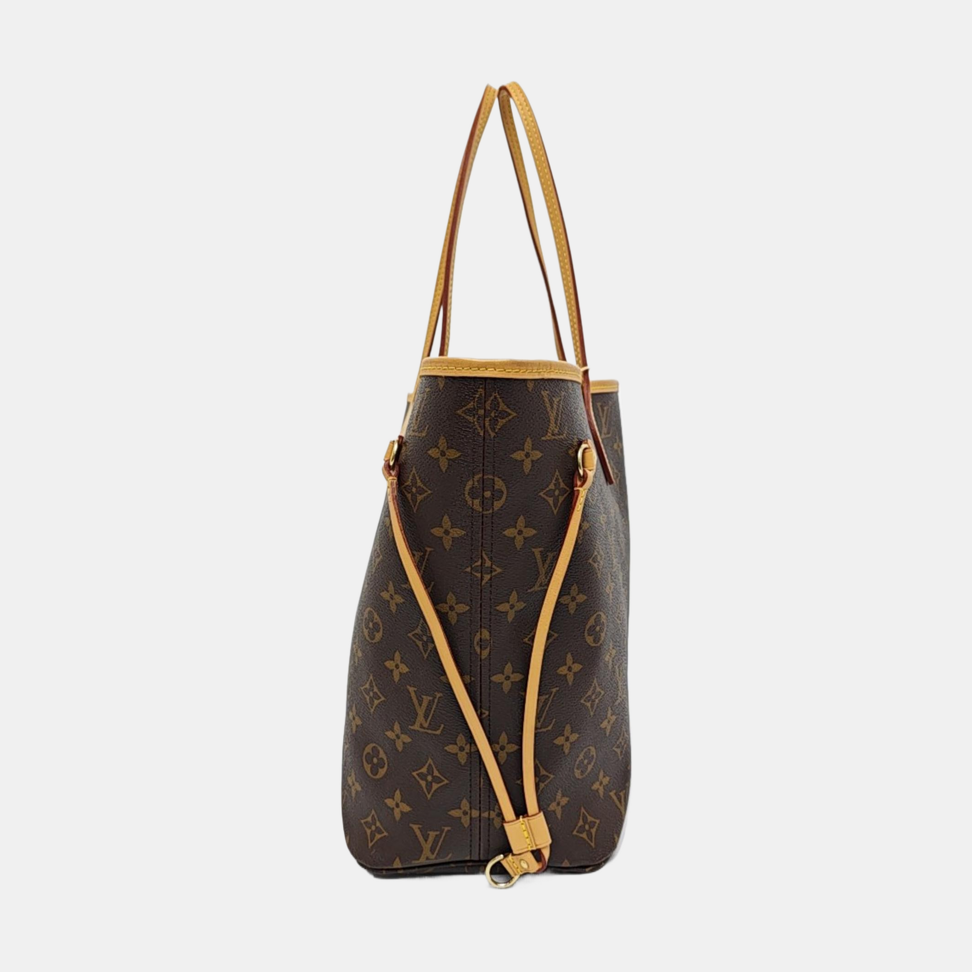 NEVERFULL MM Monogram Coated Canvas Brown