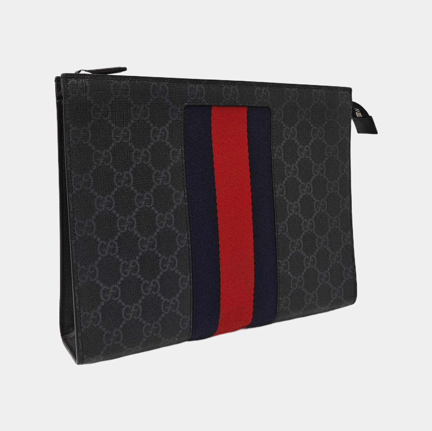 GG Supreme Monogram Coated Canvas Gray