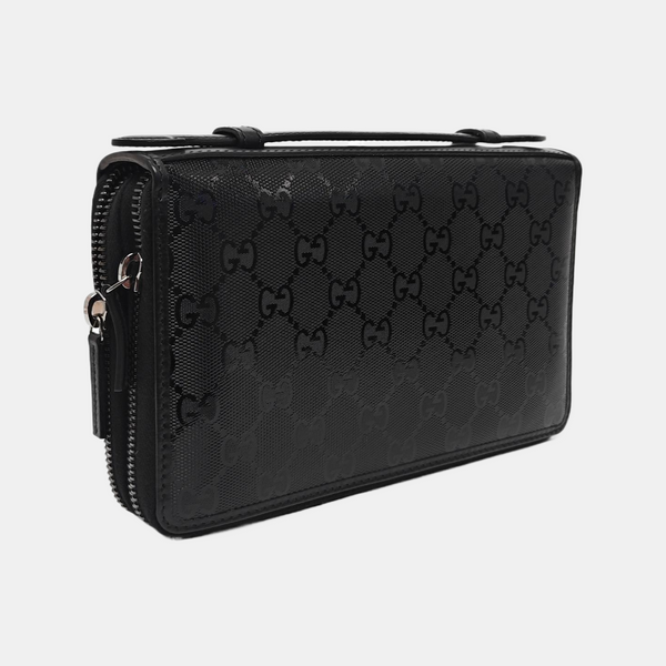 Monogram Coated Canvas Clutch Black