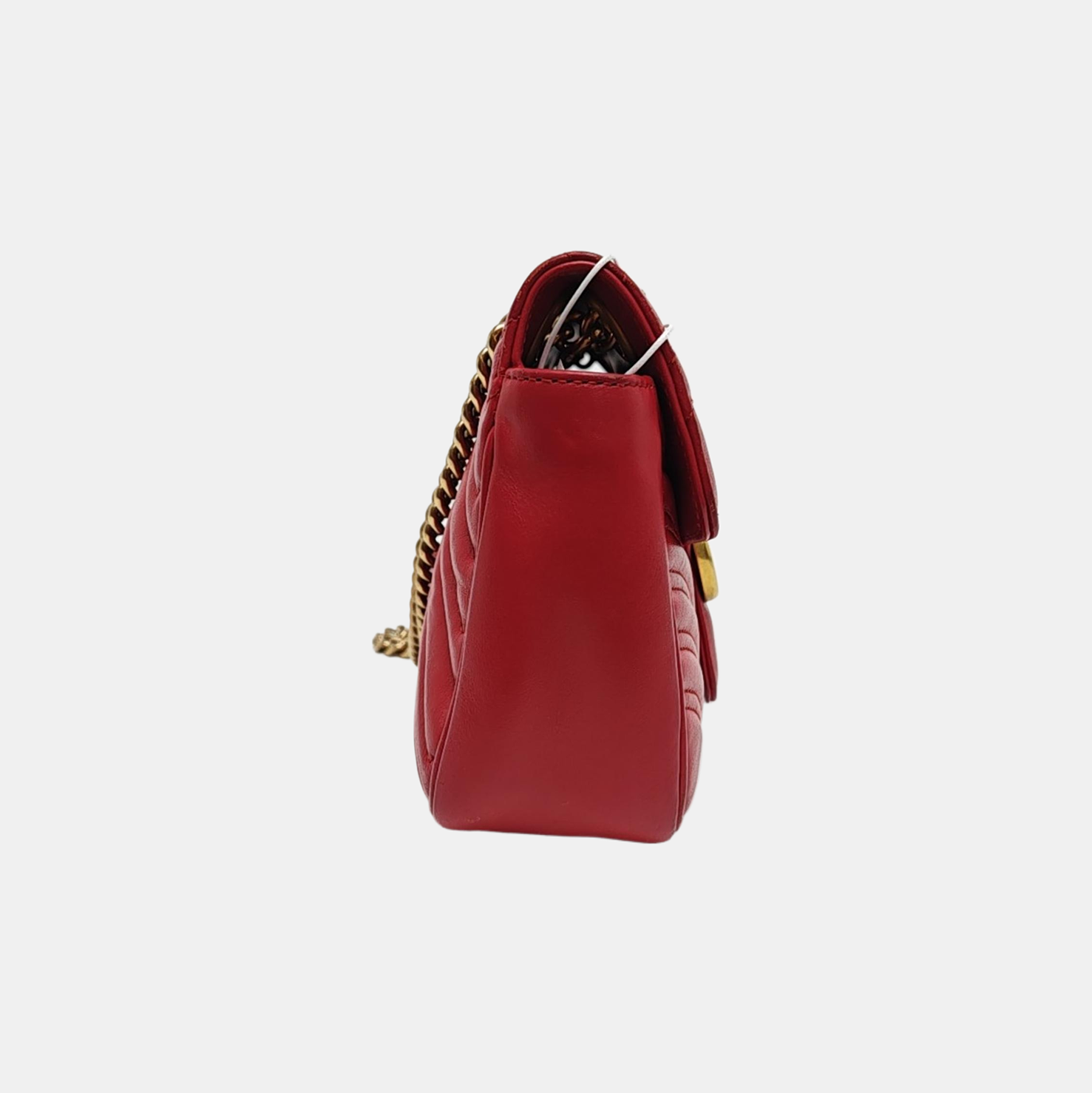 GG Marmont Medium Quilted Calfskin Red