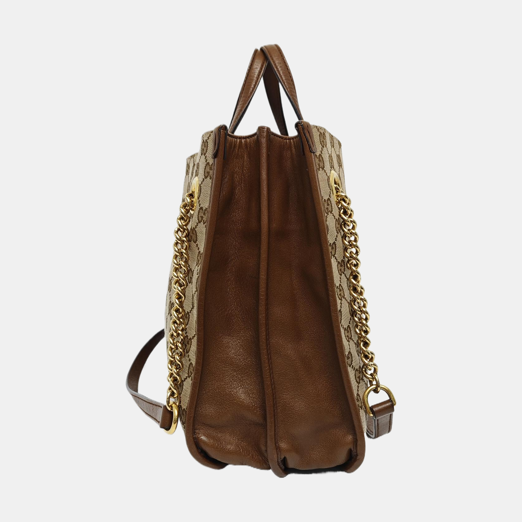 Authenticated pre-owned  Horsebit 1955 Medium Monogram Canvas Brown - Tote Bag at Looply