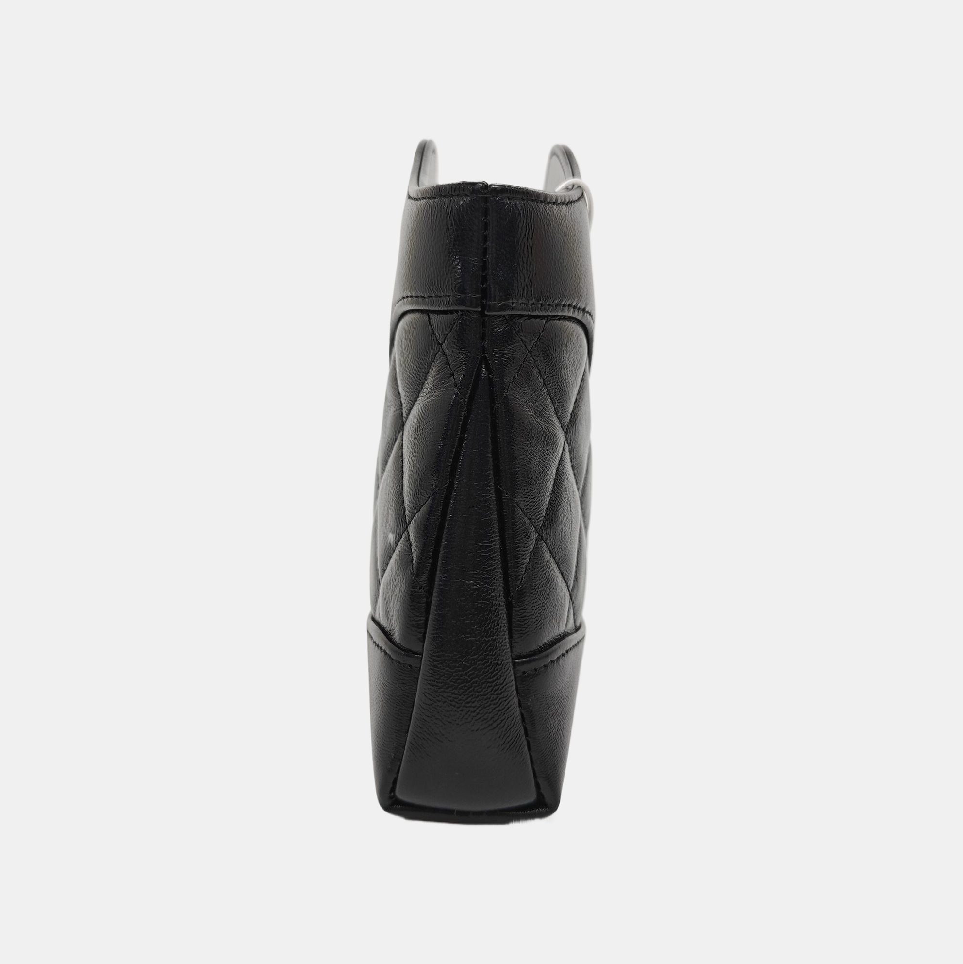 CHANEL 31 Quilted Waxed Cafskin Black