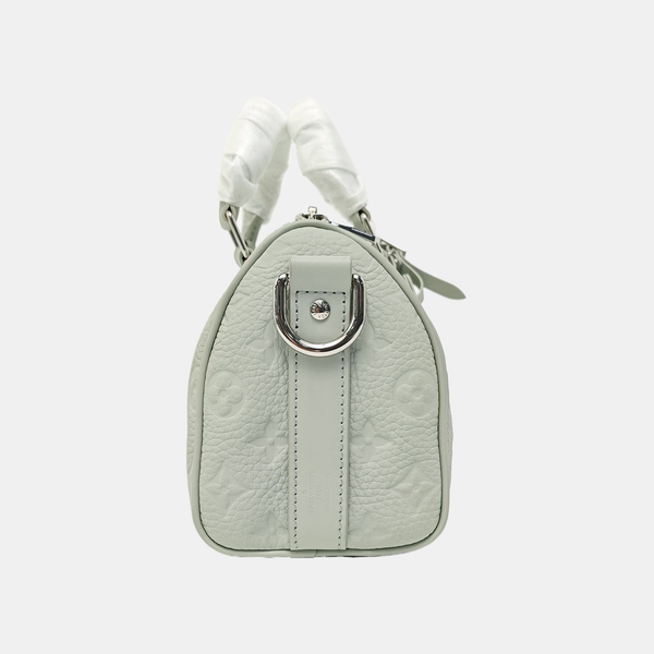 KEEPALL Monogram Calfskin Green