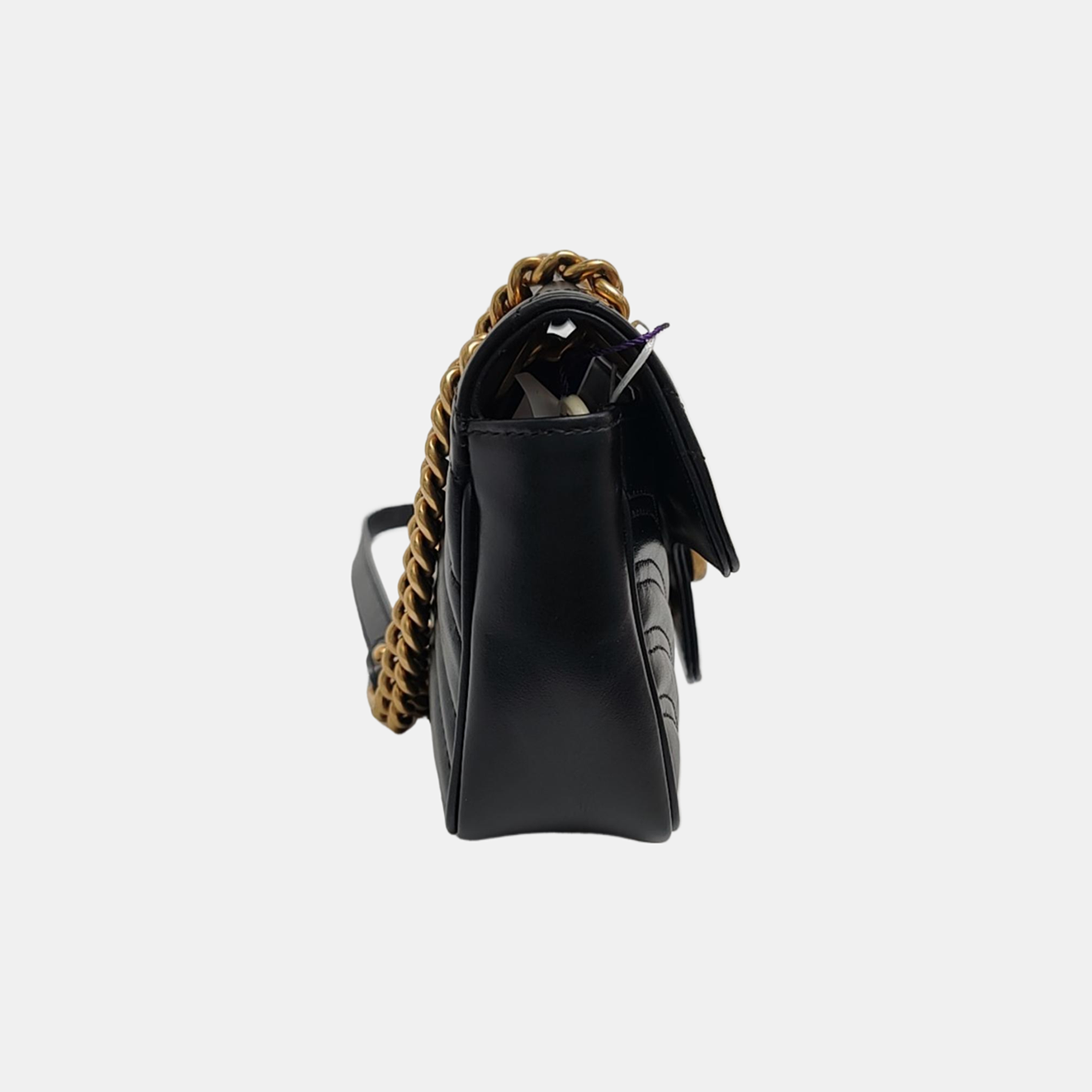 GG Marmont Small Quilted Calfskin Black