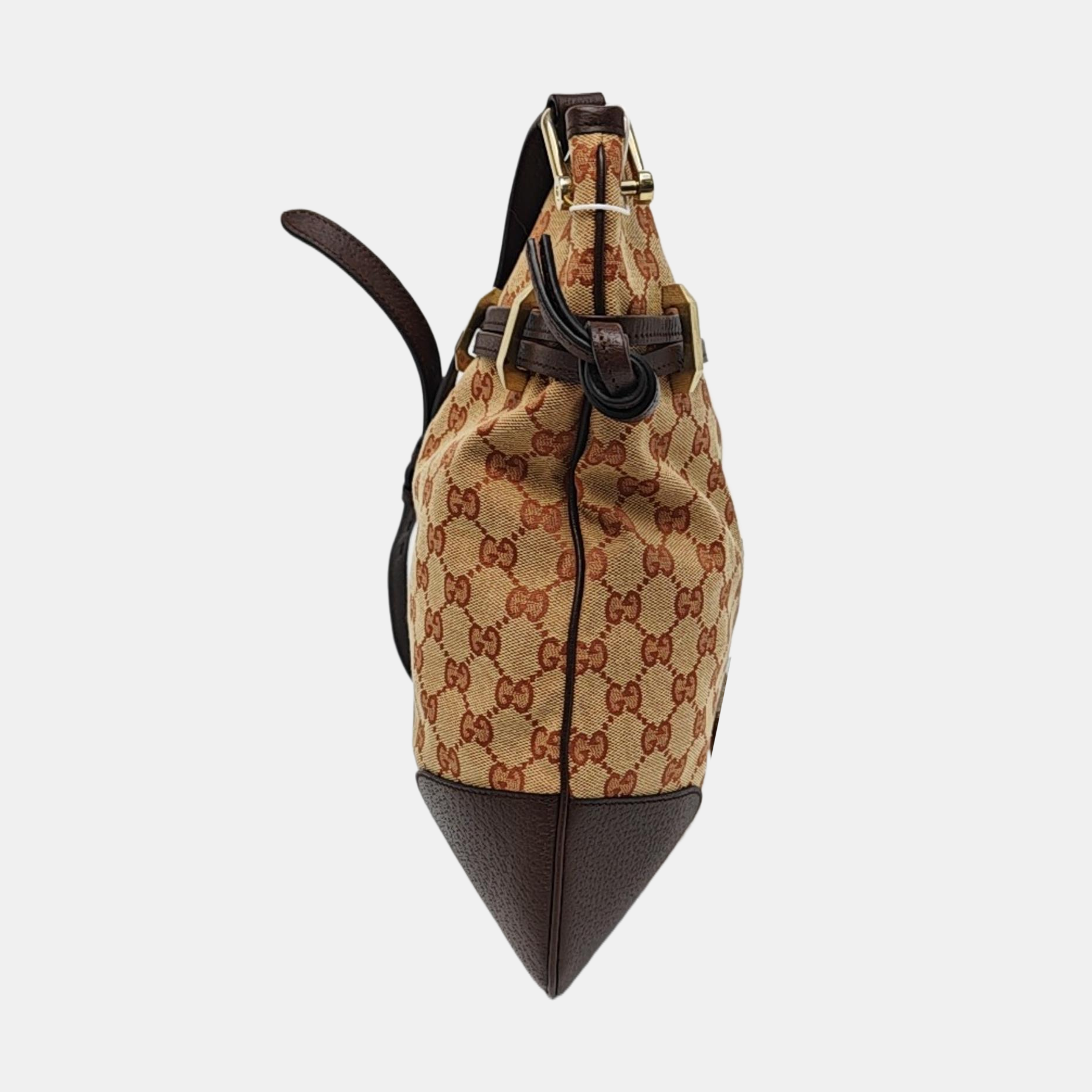 Authenticated pre-owned  Horsebit Chain Monogram Canvas Brown - Shoulder Bag at Looply