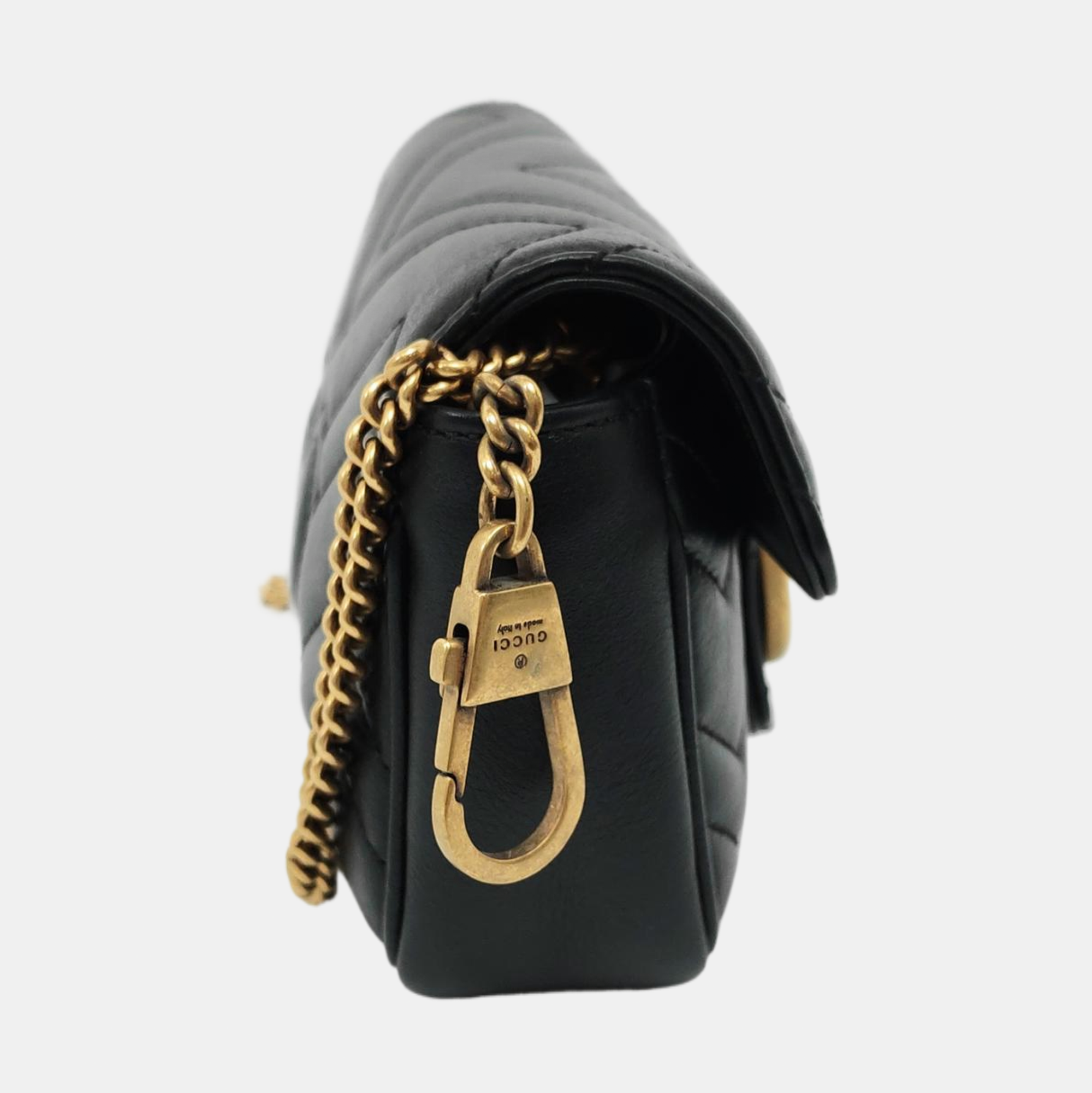 GG Marmont Mini Quilted Calfskin Black