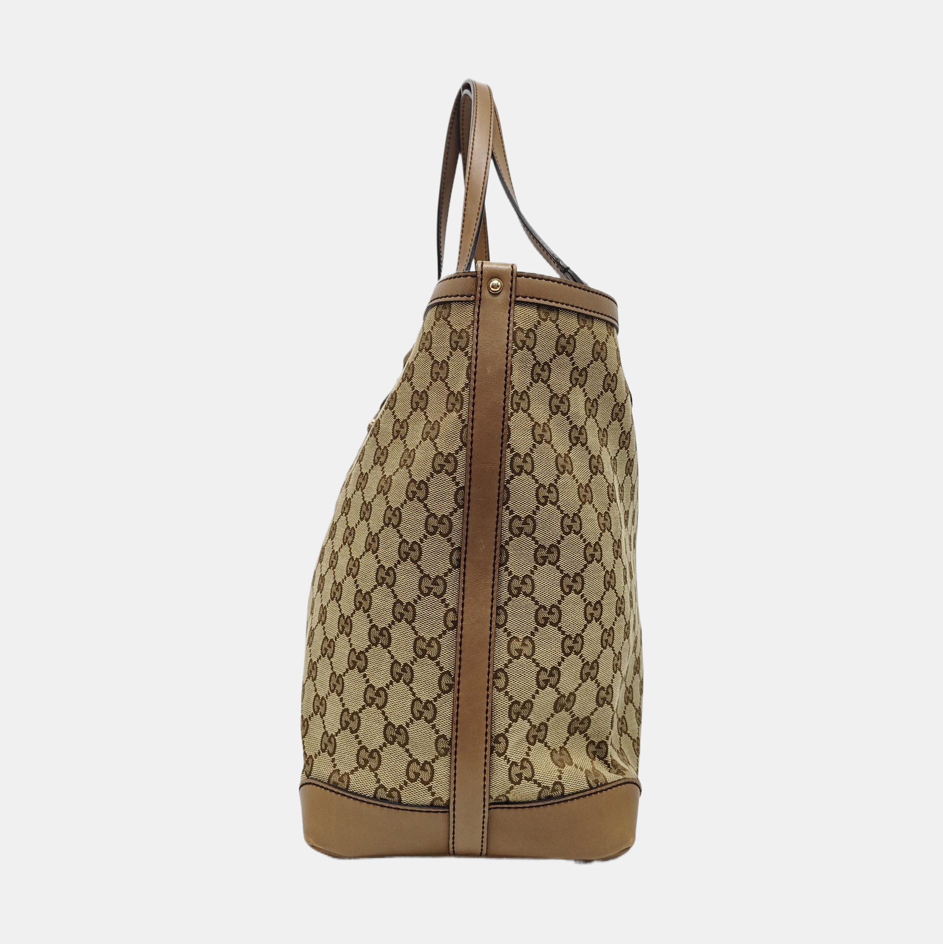 Monogram Canvas Tote Bag Beige