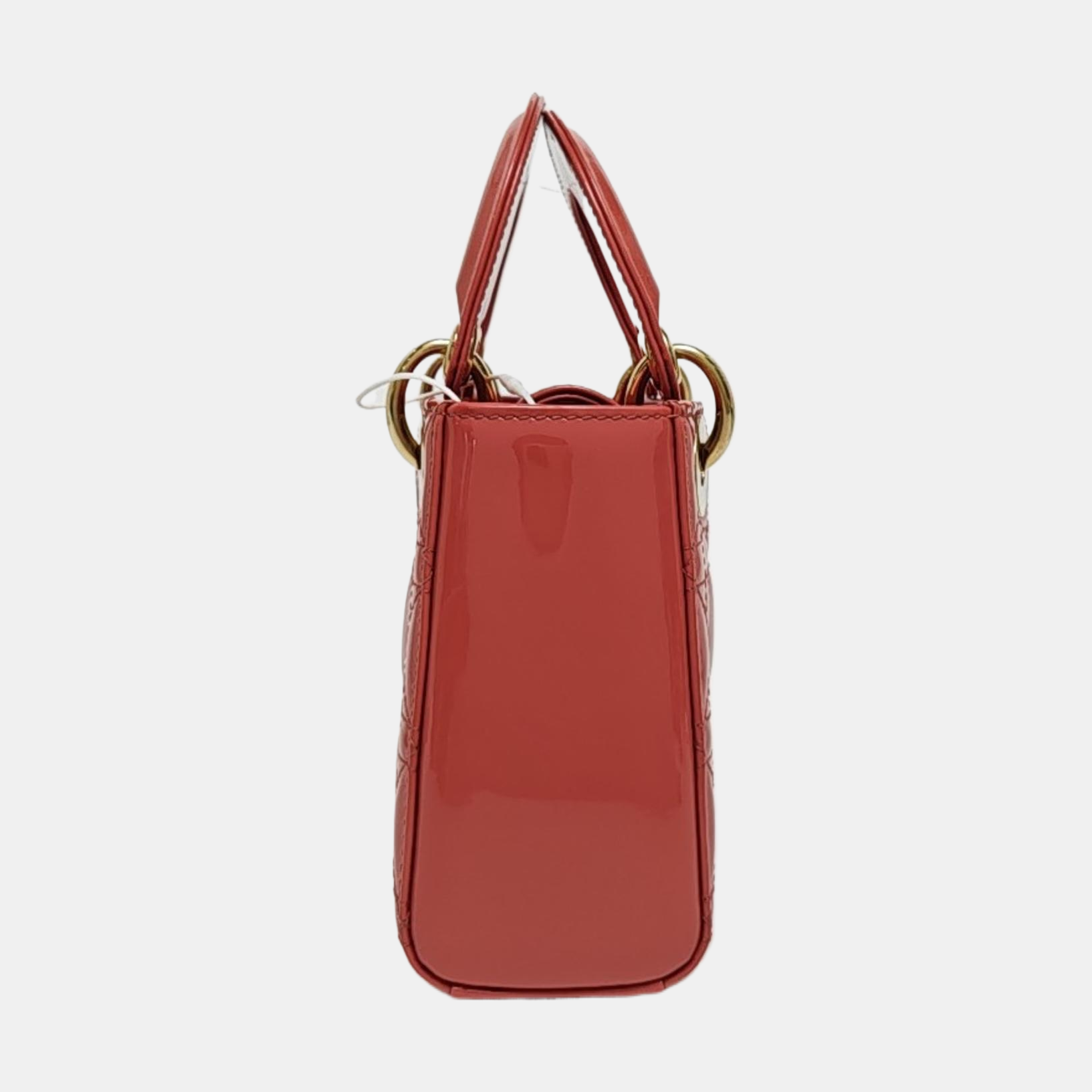 Lady Dior Mini Cannage Patent Leather Pink