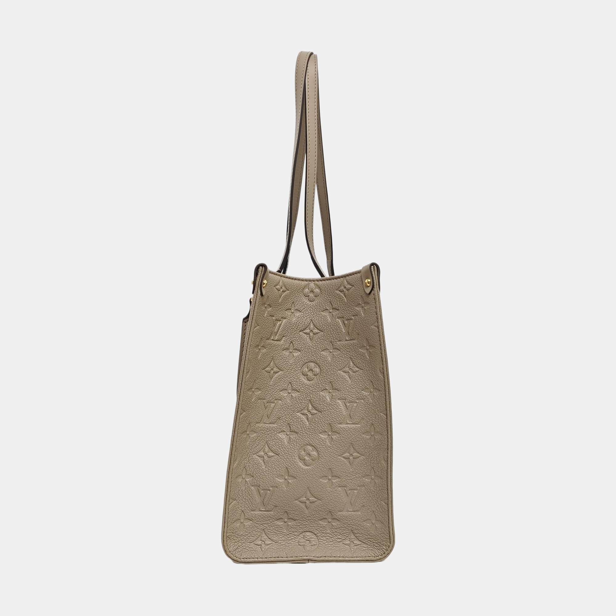 Authenticated pre-owned  ONTHEGO MM Monogram Calfskin Grey - Tote Bag at Looply