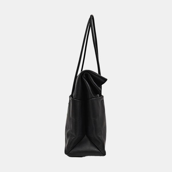 Calfskin Top Handle Bag Black