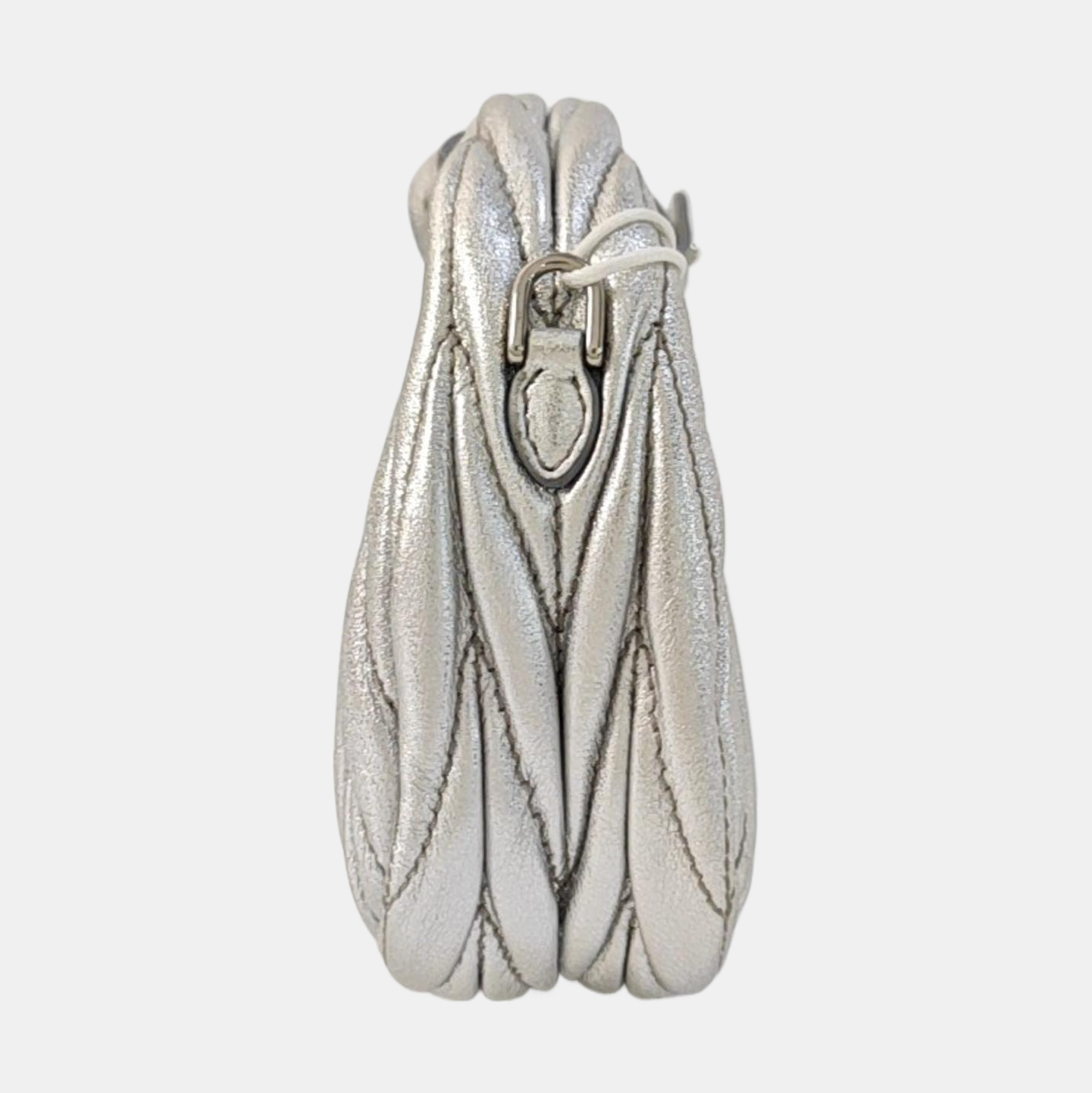 Wander Matelassé Super Mini Quilted Lambskin Silver
