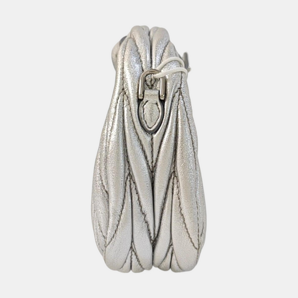 Wander Matelassé Super Mini Quilted Lambskin Silver