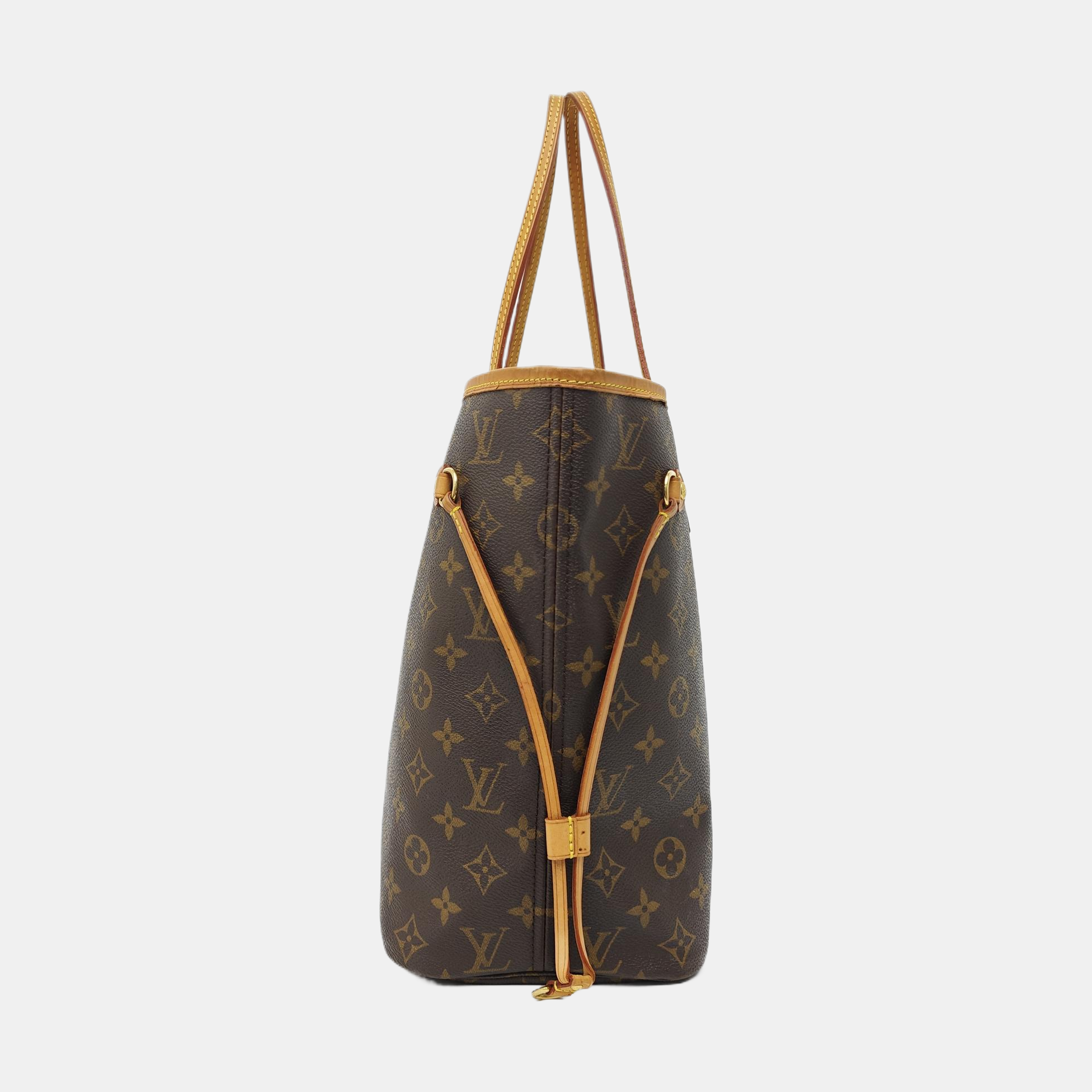 NEVERFULL MM Monogram Coated Canvas Brown