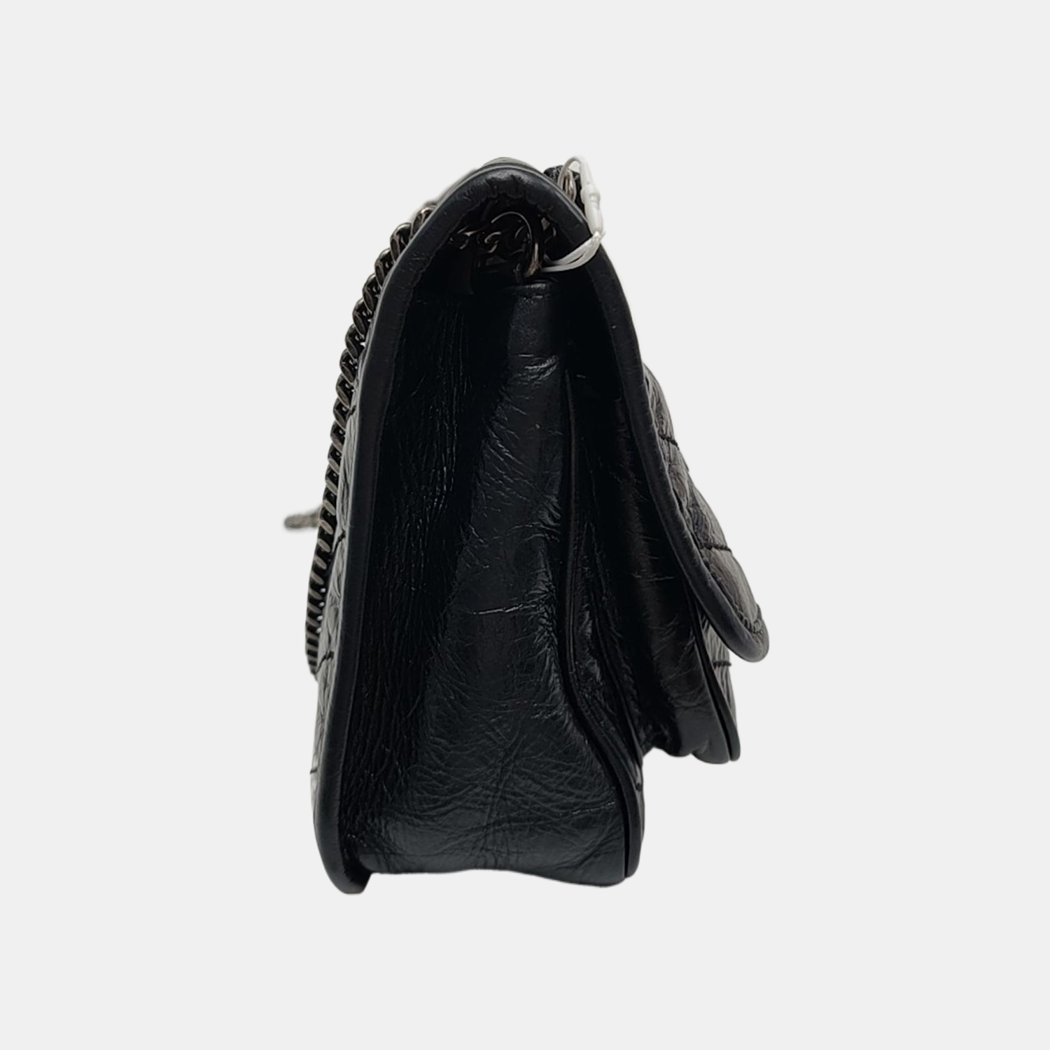NIKI Small Chevron Calfskin Black