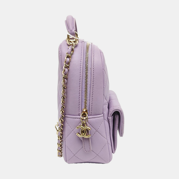 DUMA Mini Quilted Lambskin Purple