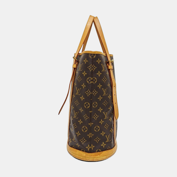 BUCKET GM Monogram Coated Canvas Brown