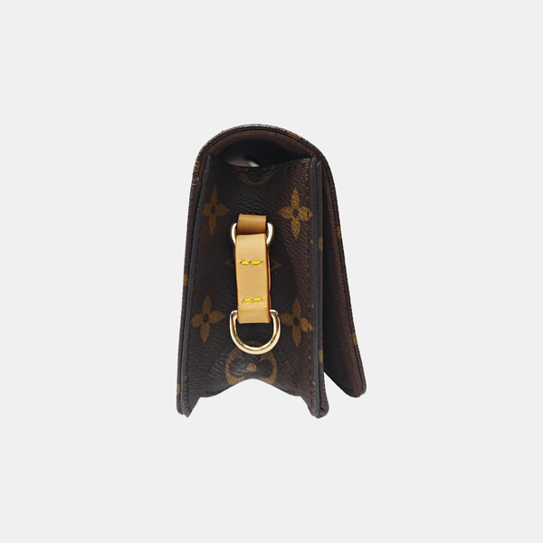 Lily Monogram Coated Canvas Brown