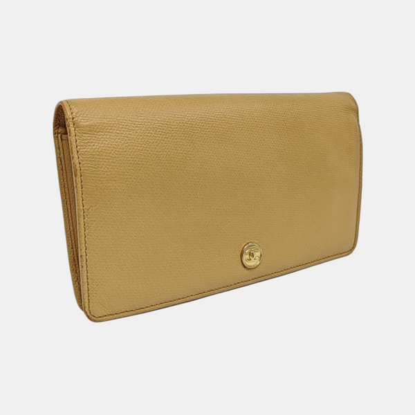 Grained Calfskin Wallet Yellow