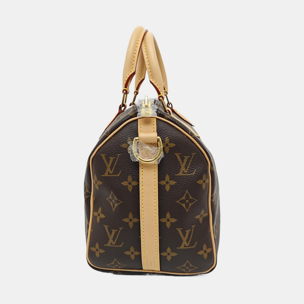 SPEEDY 25 Monogram Coated Canvas Brown