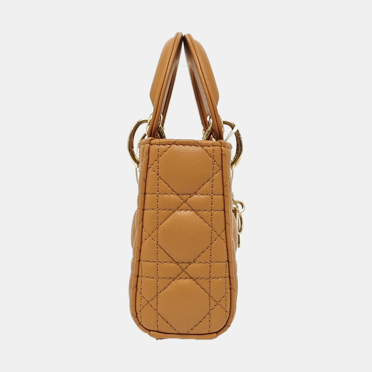 Lady Dior Super Mini Cannage Lambskin Brown