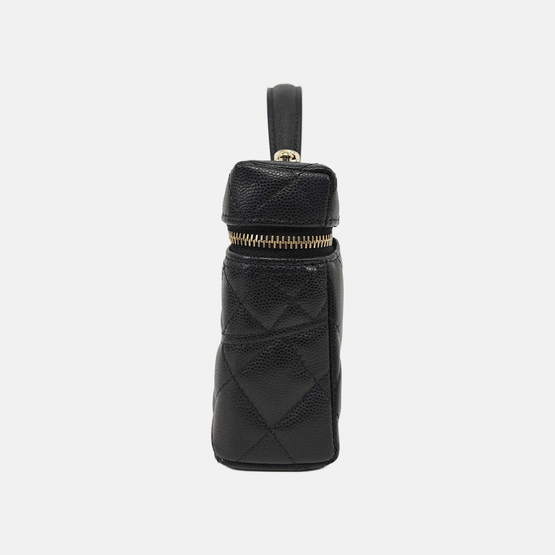 VANITY CASE Quilted Grained Calfskin Black