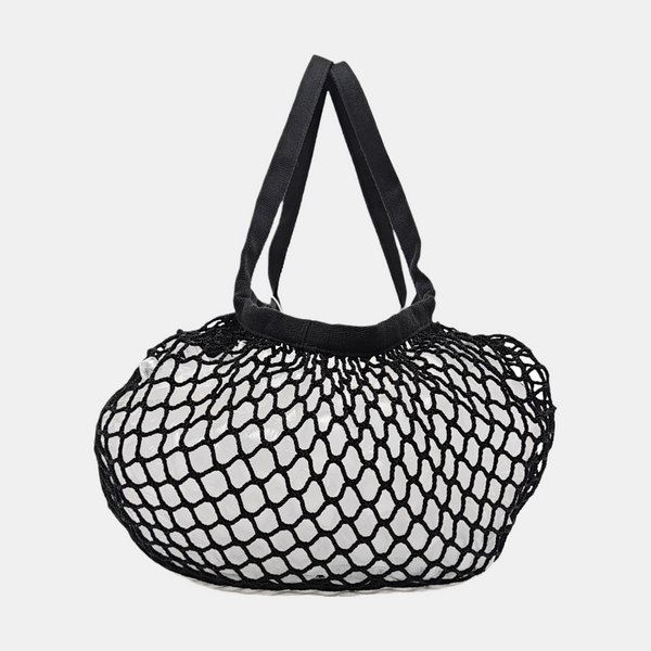 Fabric Top Handle Bag Black