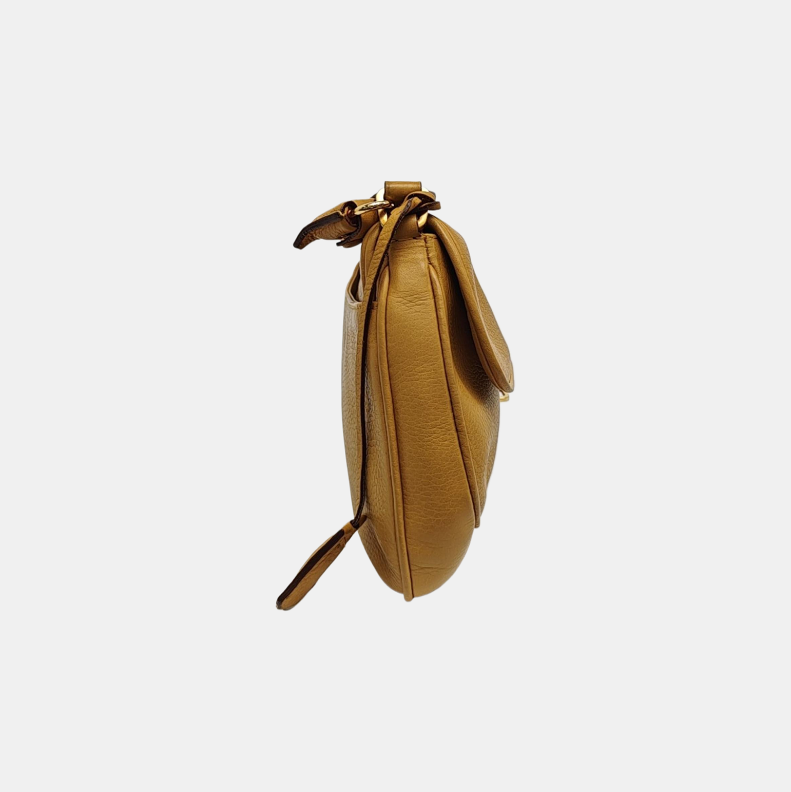 Calfskin Top Handle Bag Brown