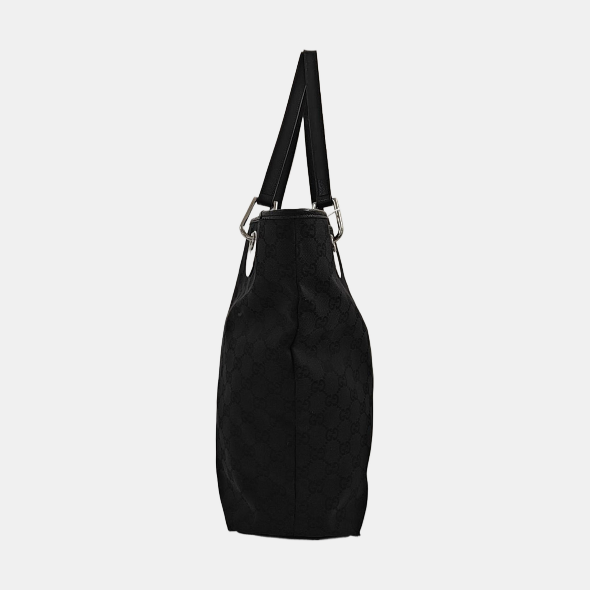 Monogram Canvas Tote Bag Black