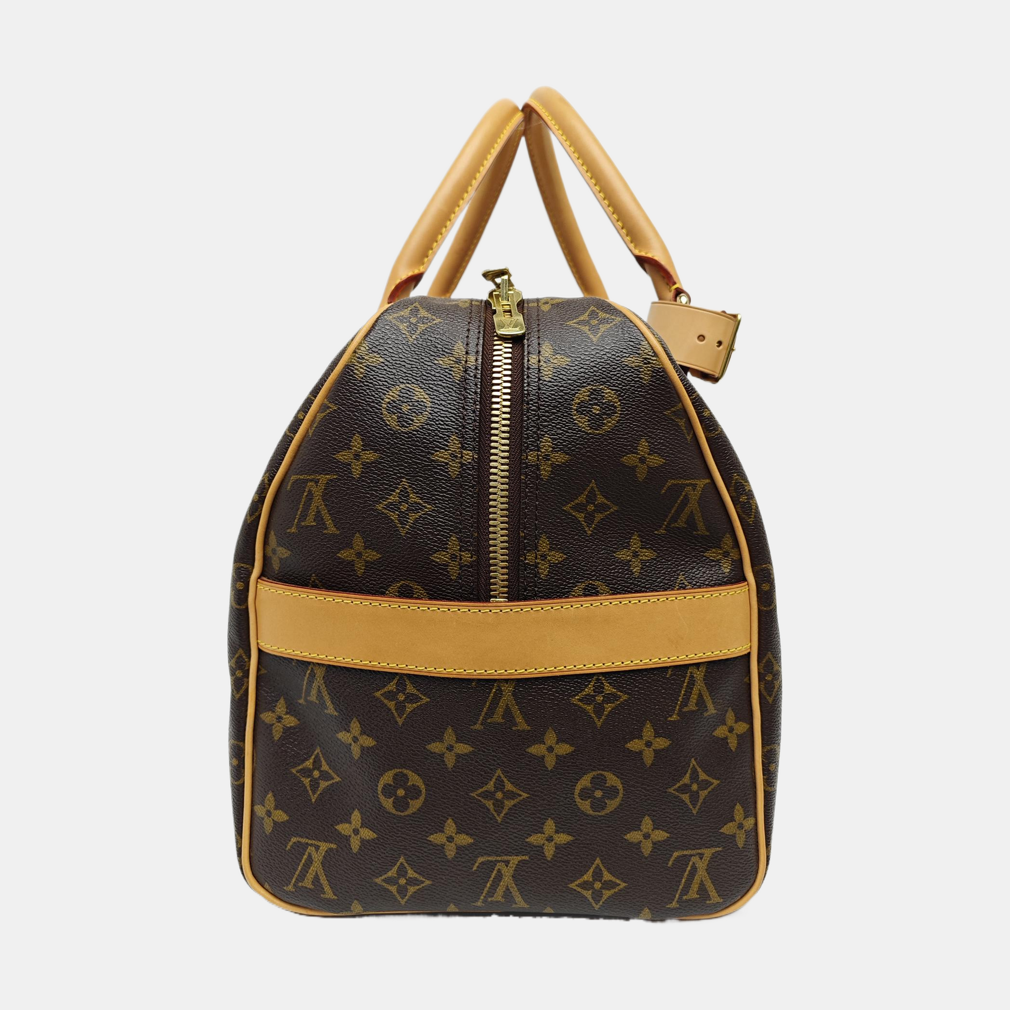 Monogram Coated Canvas Top Handle Bag Brown