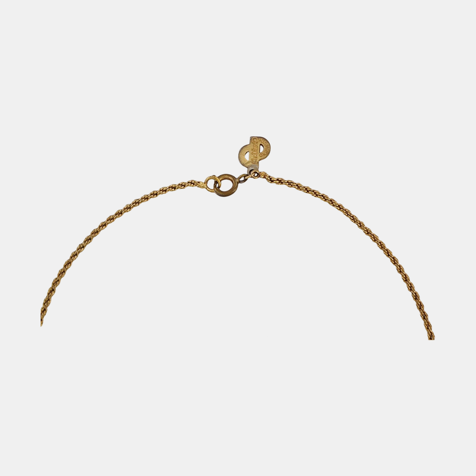 Dior Oblique Metal Gold Necklace