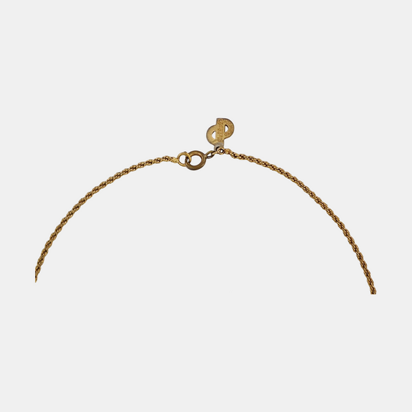Dior Oblique Metal Gold Necklace