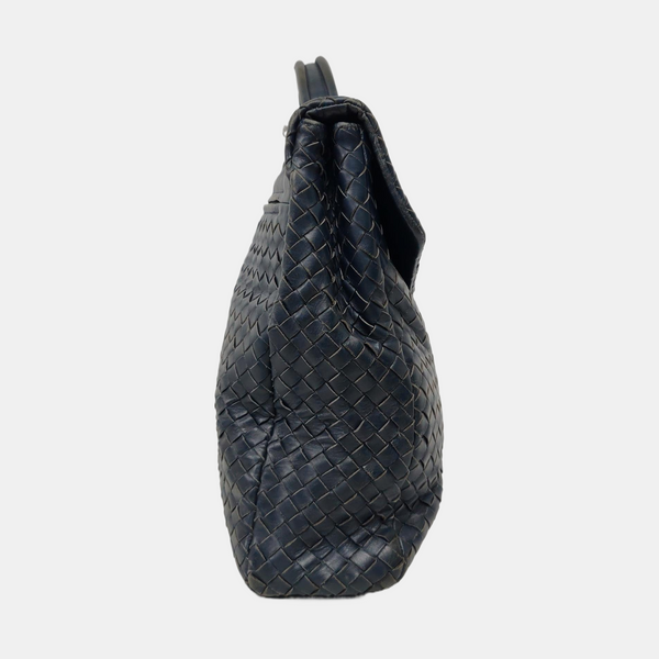 Calfskin Top Handle Bag Blue