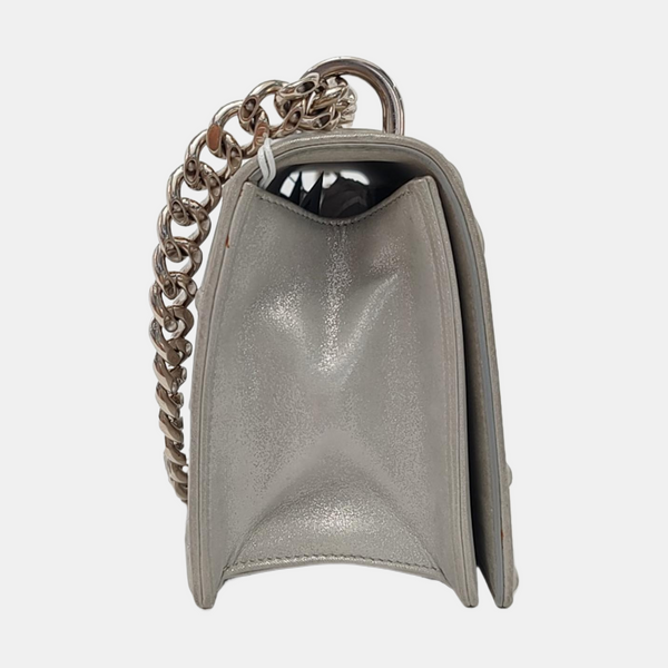 Diorama Small Cannage Calfskin Silver